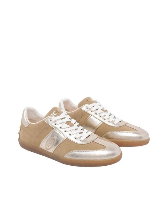 Tod's White Logo Printed Sneakers