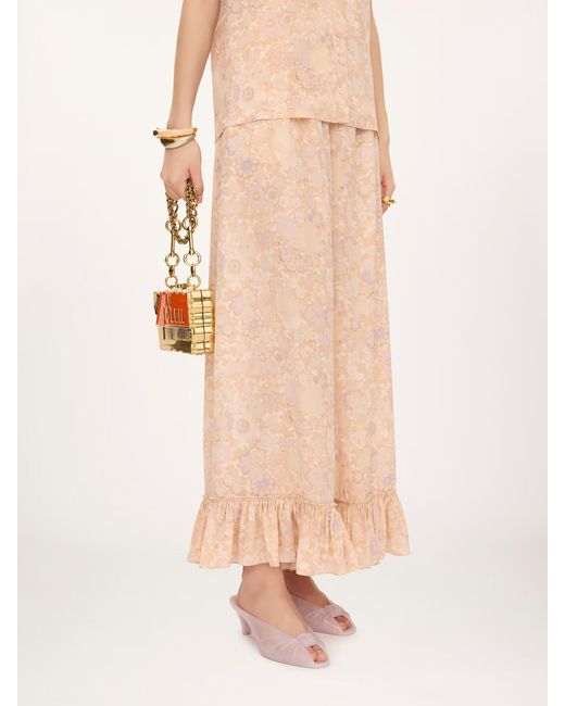 Chloé Natural Chloé Cropped Fluid Trousers