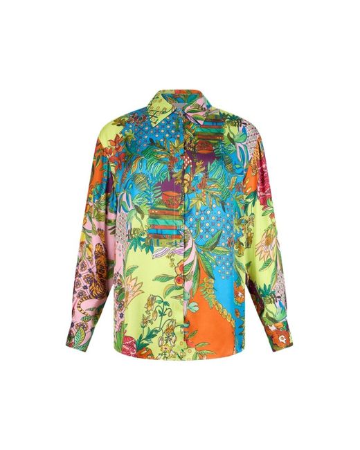 Liu Jo Multicolor Tropical Print Button-Front Shirt