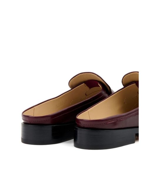 MM6 by Maison Martin Margiela Brown Loafer-Style Mules