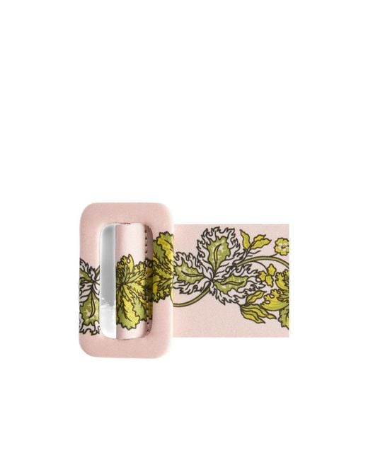 LaDoubleJ White Swathe Printed Belt