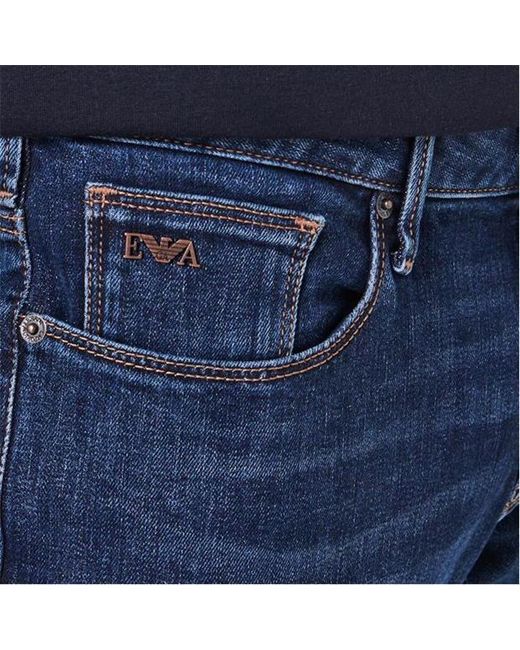 Emporio Armani Blue Logo Jeans for men
