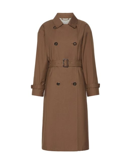 Max Mara Brown Collared Long-Sleeved Coat