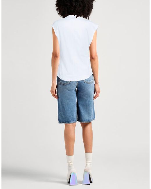 Isabel Marant White Solid Color Short Sleeve T-Shirt
