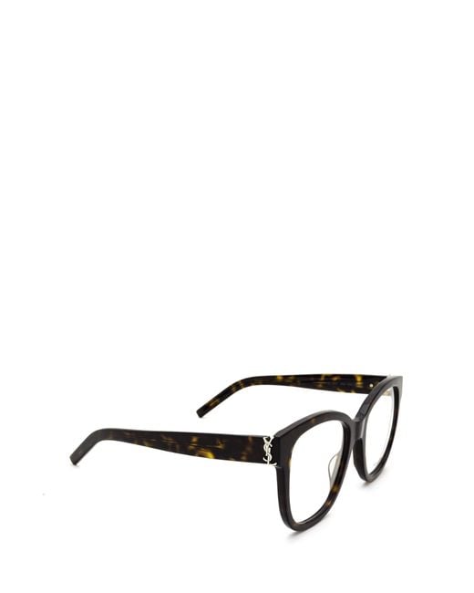 Saint Laurent Black Eyewear Square Frame Glasses