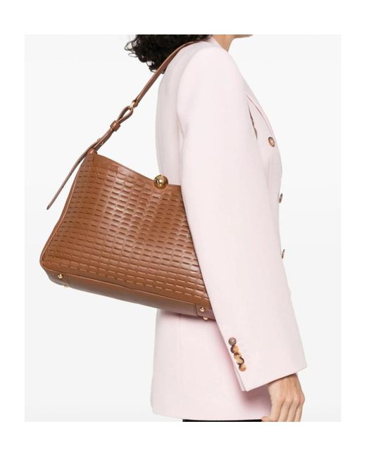 Furla Brown Leather Shoulder Bag