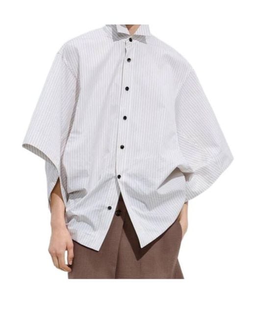 Bottega Veneta White Cotton Poplin Shirt