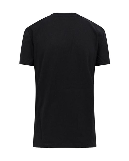 Max Mara Black Front Letter Pattern T-Shirt