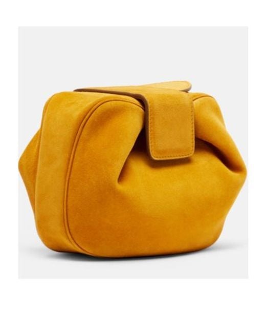 Gabriela Hearst Orange Soft Demi Small Leather Clutch