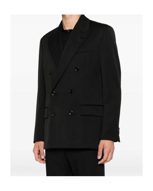 Lardini Black Long-Sleeved Suit Jacket for men