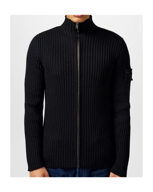 Prada Black Zip-Up Sweater for men