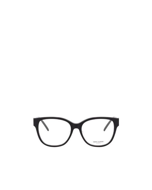 Saint Laurent White Round-Frame Glasses