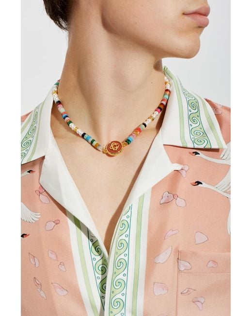 Casablanca White Multi-Colored Necklace for men