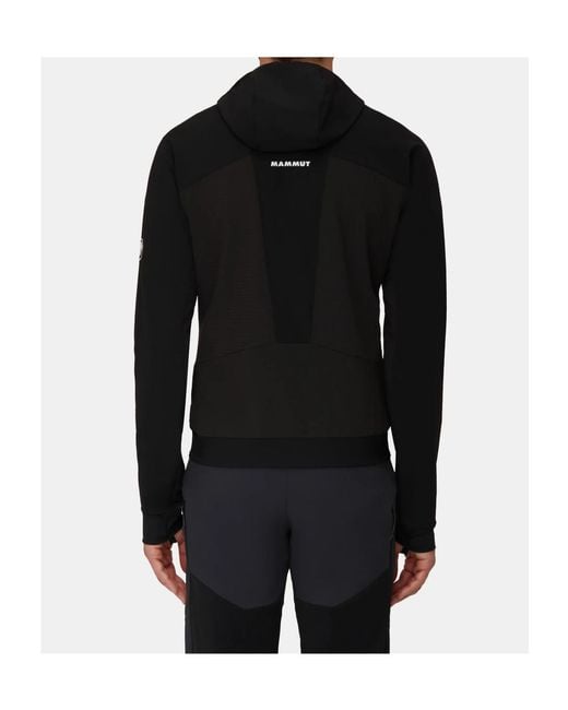 Mammut Black Aenergy So Hybrid Hooded Zip Performance Jacket for men