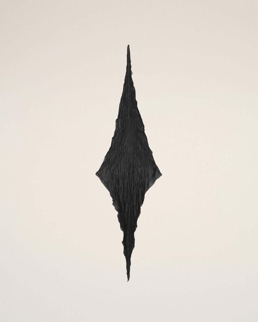 AMI Black Crumpled Scarf for men