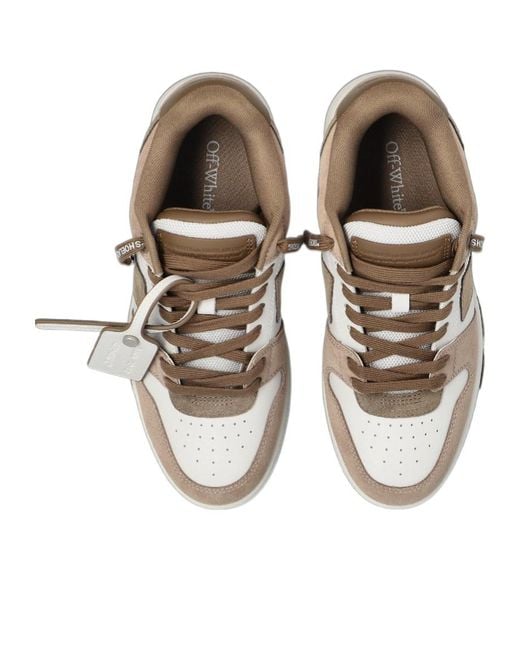 Off-White c/o Virgil Abloh Brown Out Of Office Lace-Up Sneakers for men