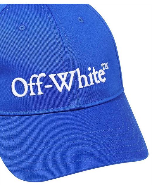 Off-White c/o Virgil Abloh Blue Logo-Embroidered Baseball Cap for men