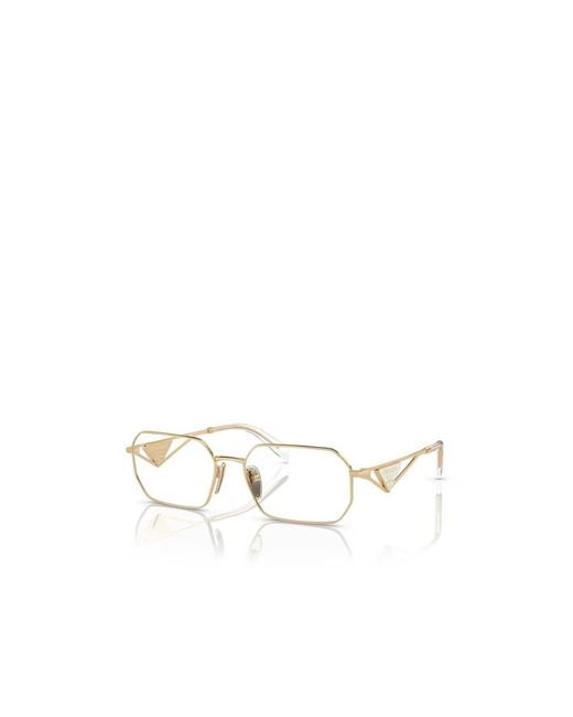 Prada White Eyewear Rectangular Frame Glasses