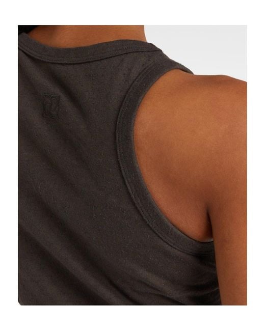 Magda Butrym Black Knotted Cotton And Silk Tank Top
