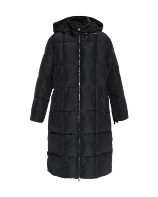 EA7 Black Quilted Padded Coat
