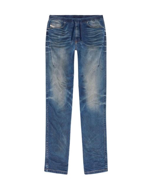 DIESEL Blue Belt-Loop Jeans for men