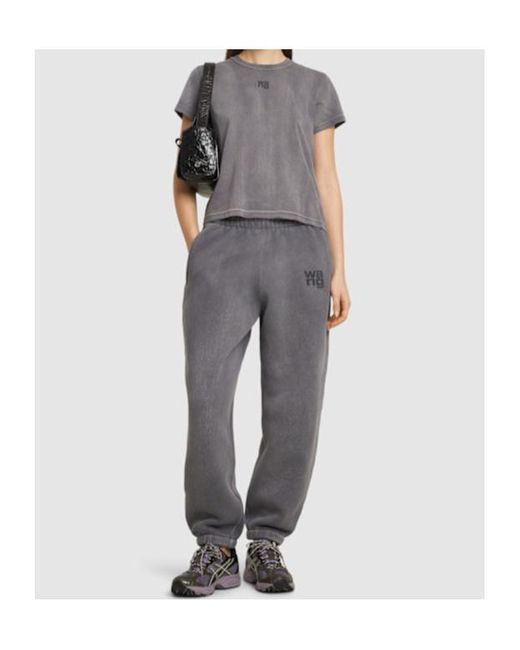 Alexander Wang Gray Short-Sleeved T-Shirt
