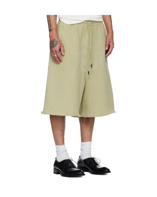 Lu'u Dan Green Zoku Drawstring Shorts for men