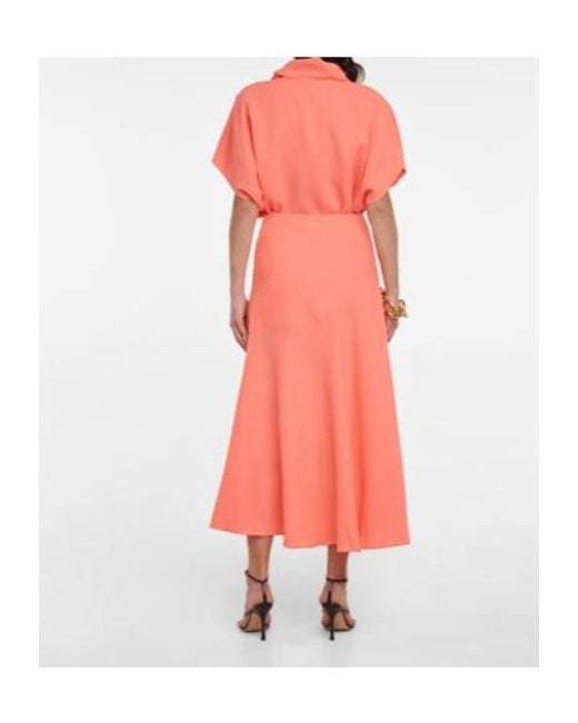 Roksanda Pink Wool Crepe Midi Skirt