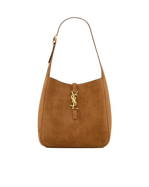 Saint Laurent Brown Le 5 A 7 Small Shoulder Bag