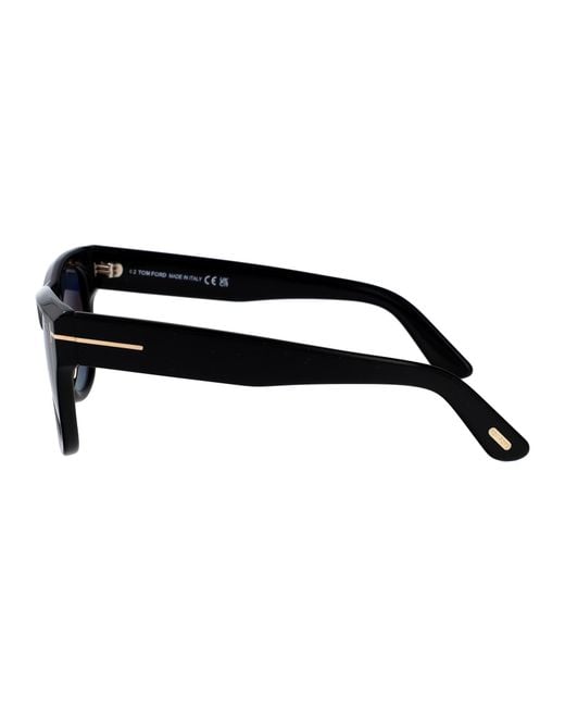 Tom Ford Black Eyewear Square Frame Sunglasses