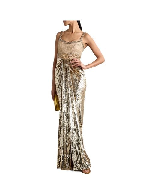 Jenny Packham Metallic Sequin Tulle Skirt