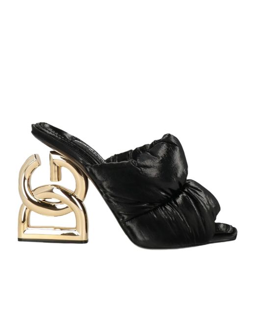 Dolce & Gabbana Black Solid Color Sandals