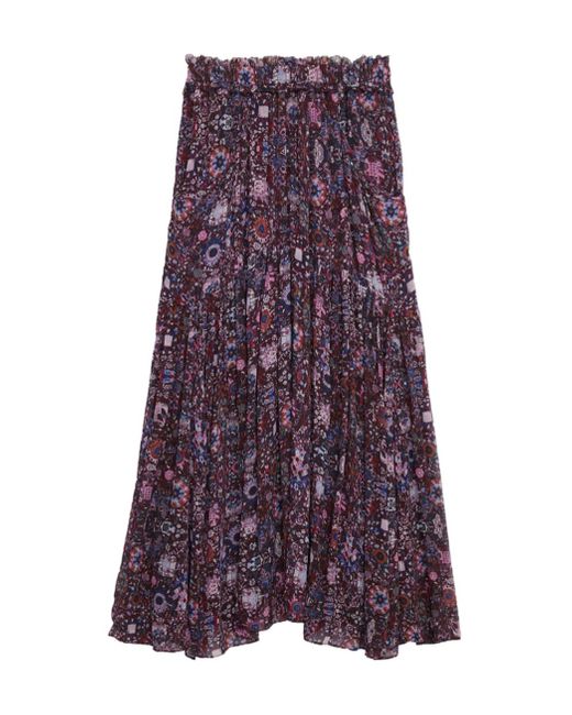 Isabel Marant Purple Besma Maxi Skirt