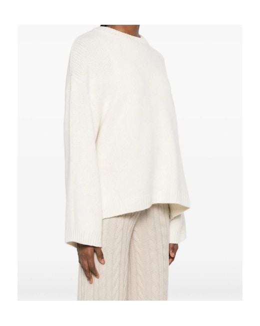 Soft Goat White Long-Sleeved Knitwear