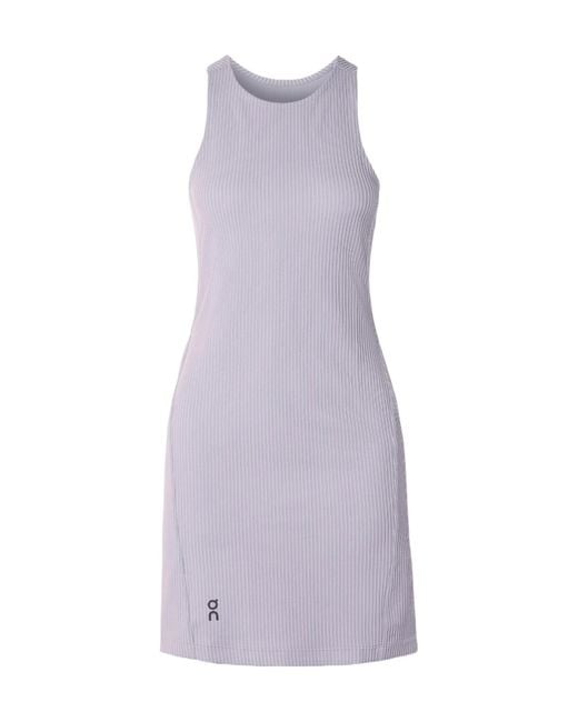 On Shoes Purple Ribbed Recycled Stretch Mini Dress