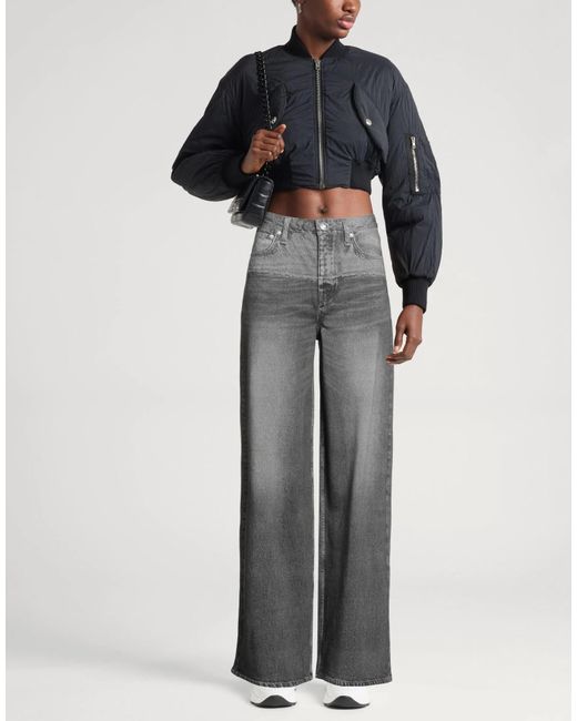 Rag & Bone Gray Solid Color Loose Straight Leg Pants