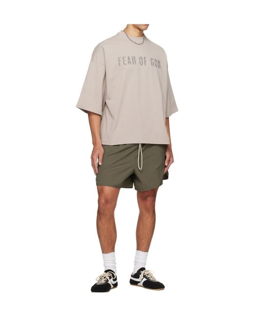 Fear Of God Gray Drop-Shoulder T-Shirt for men