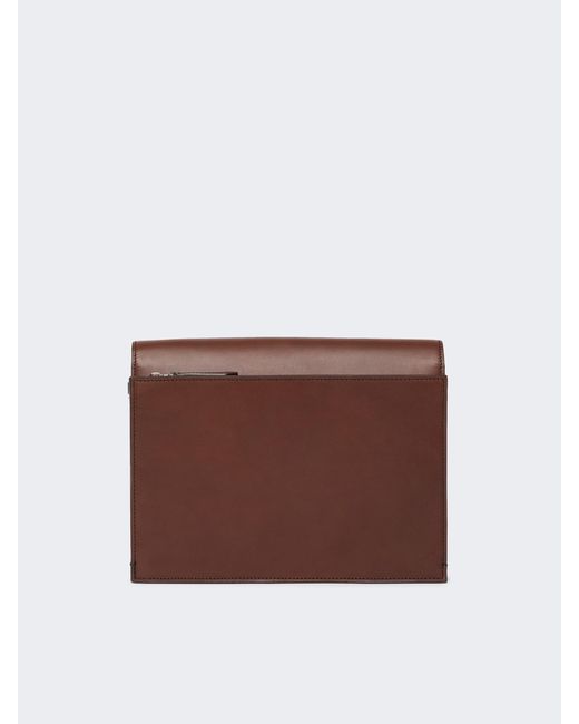 Max Mara Brown Logo-Engraved Shoulder Bag