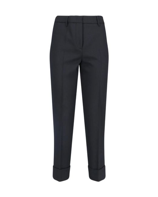 Incotex Blue Cuffed Trousers