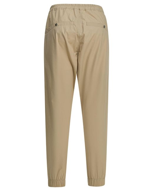 Rick Owens Natural Drawstring Casual Pants