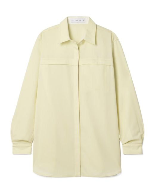 Proenza Schouler Natural Rose Wool Blend Shirt