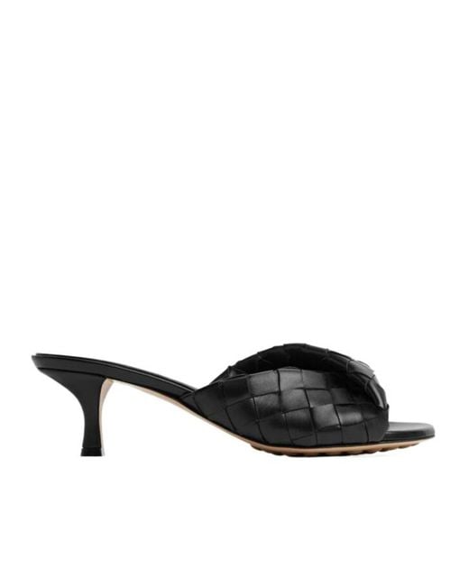 Bottega Veneta Black Intrecciato Blink Mules