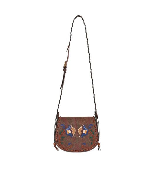 Etro White Small Drya Paisley Jacquard Bag
