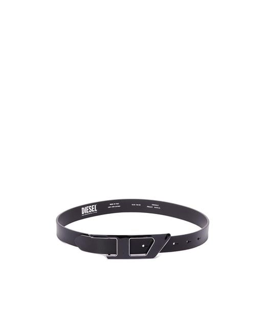 DIESEL White B-Dlogo Ii Enamelled D Buckle Belt for men