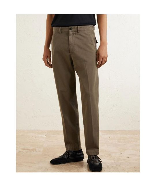 Dries Van Noten Gray Button Trousers for men