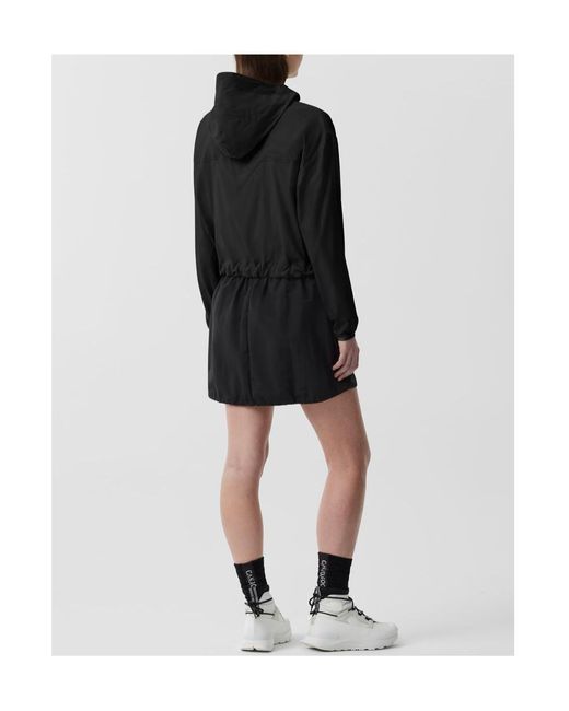 Canada Goose Black Kaslo Zip-Up Cropped Windbreaker