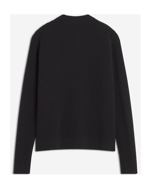 Maison Kitsuné Black Maison Kitsuné Fox Head Ribbed Cardigan for men