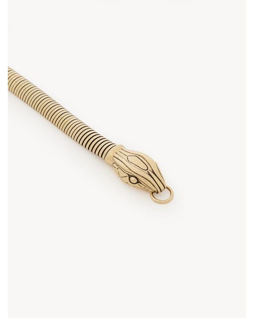 Chloé White Chloé Animal Patterned Belt