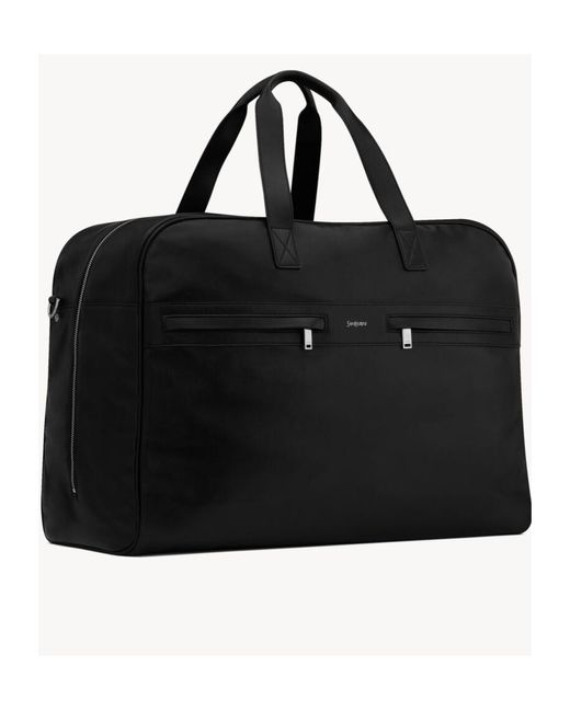 Saint Laurent Black Camp Maxi Duffle Bag for men