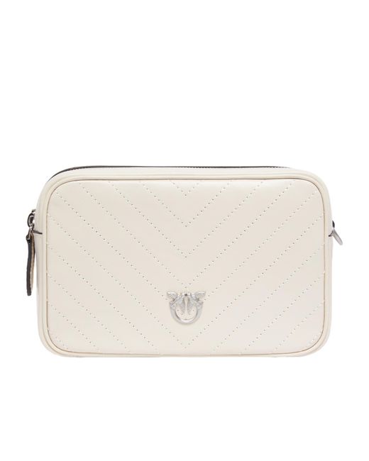 Pinko Natural Love Birds Zipped Shoulder Bag